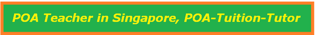 Principles of Accounts Teacher in Singapore, POA-Tuition-Tutor